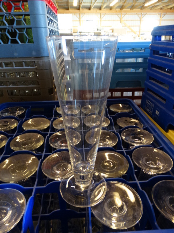 23 Footed Beverage Glasses in Dish Caddy. 3x3x9. 23 Times Your Bid! - Image 1 of 2
