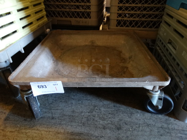 Poly Dish Caddy Dolly on Commercial Casters. 21.5x21.5x7 - Image 1 of 2