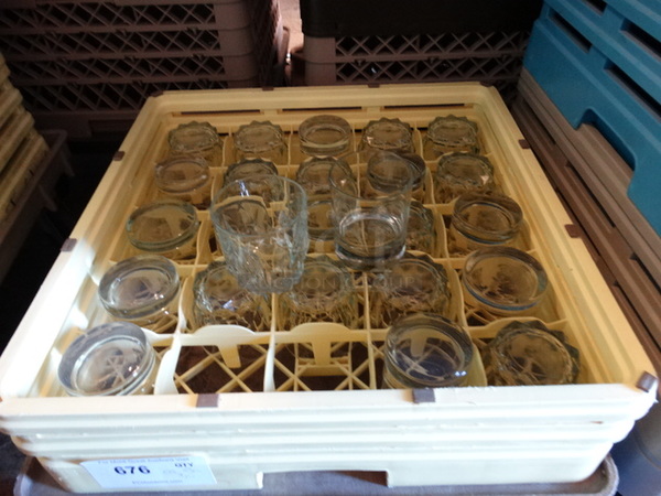 25 Various Rocks Glasses in Dish Caddy. Includes 3.5x3.5x3.5. 25 Times Your Bid! - Image 2 of 3