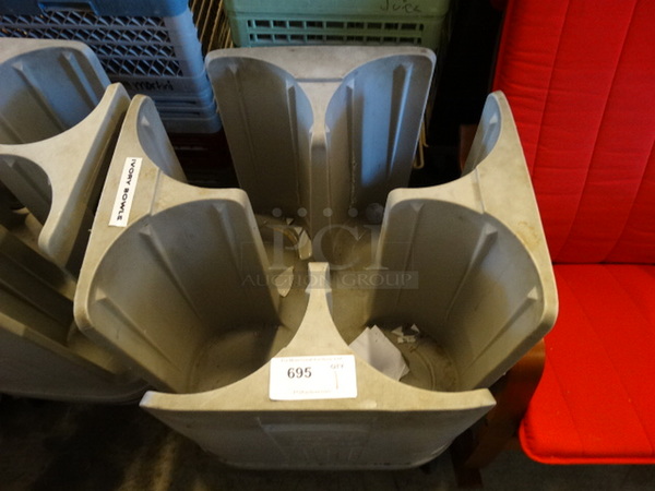 Metro Gray Poly Plate Cart on Commercial Casters. 25x25x32 - Image 2 of 3
