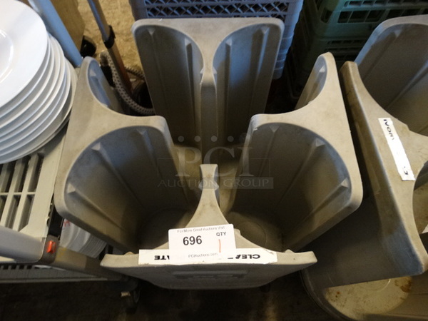 Metro Gray Poly Plate Cart on Commercial Casters. 20x20x32 - Image 3 of 3
