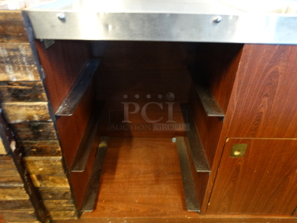 NICE! Stainless Steel Commercial Portable Back Bar w/ Single Basin and Undershelf on Commercial Casters. 70x32x47 - Image 5 of 8