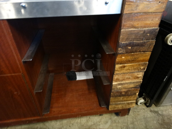 NICE! Stainless Steel Commercial Portable Back Bar w/ Single Basin and Undershelf on Commercial Casters. 70x32x47 - Image 6 of 8