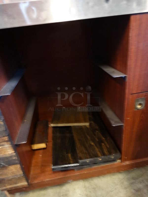 NICE! Stainless Steel Commercial Portable Back Bar w/ Single Basin and Undershelf on Commercial Casters. 70x32x47 - Image 4 of 8