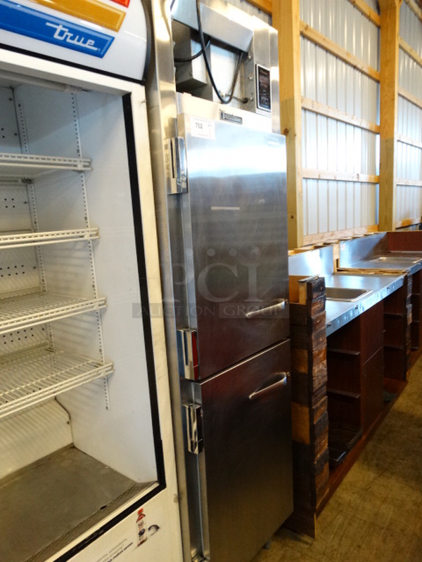 NICE! Traulsen Model AHT 1-32DUT Stainless Steel Commercial 2 Half Size Door Reach In Cooler. 115 Volts, 1 Phase. 24x35x83. Tested and Working! - Image 3 of 7