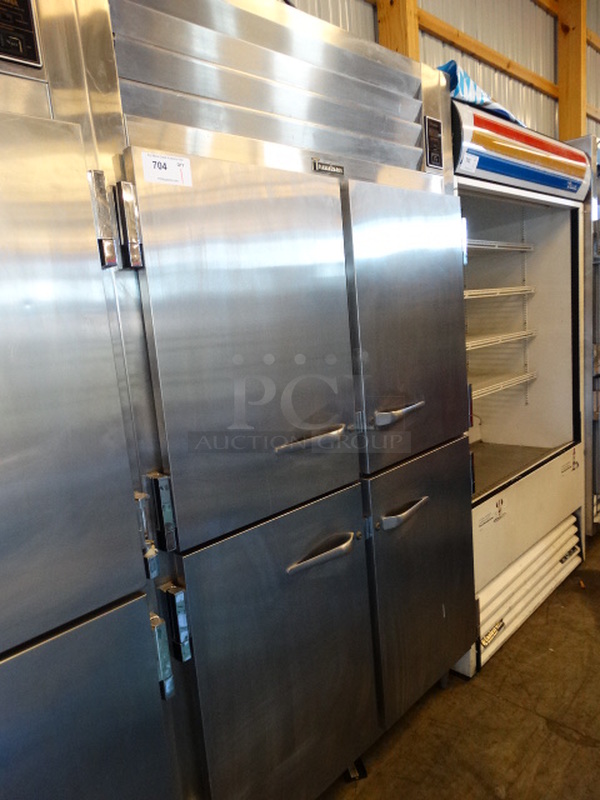 AMAZING! Traulsen Model AHT232DUT Stainless Steel Commercial 4 Half Size Door Reach In Cooler. 115 Volts, 1 Phase. 47x35x84. Tested and Working! - Image 3 of 7