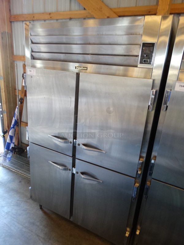 AMAZING! Traulsen Model AHT232DUT Stainless Steel Commercial 4 Half Size Door Reach In Cooler. 115 Volts, 1 Phase. 47x35x84. Tested and Working! - Image 2 of 7