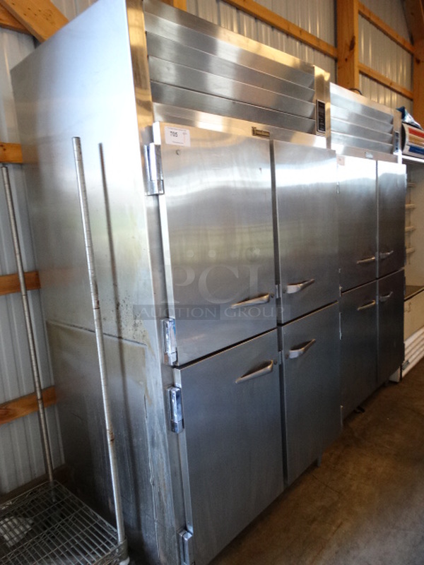 AMAZING! Traulsen Model AHT232DUT Stainless Steel Commercial 4 Half Size Door Reach In Cooler. 115 Volts, 1 Phase. 47x35x84. Tested and Working! - Image 3 of 7