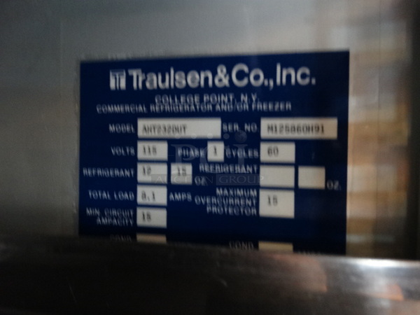 AMAZING! Traulsen Model AHT232DUT Stainless Steel Commercial 4 Half Size Door Reach In Cooler. 115 Volts, 1 Phase. 47x35x84. Tested and Working! - Image 5 of 7
