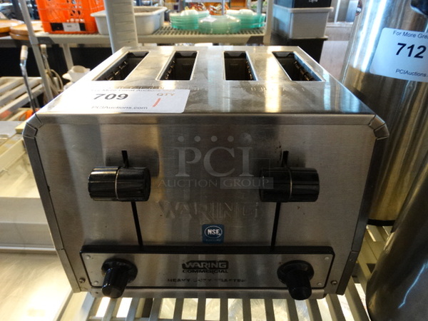 Waring Stainless Steel Commercial Countertop 4 Slot Toaster. 12x10x9 - Image 1 of 3