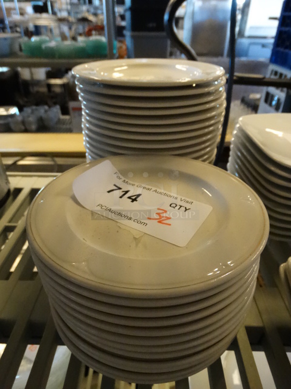 32 White Ceramic Plates. 6.5x6.5x1. 32 Times Your Bid!