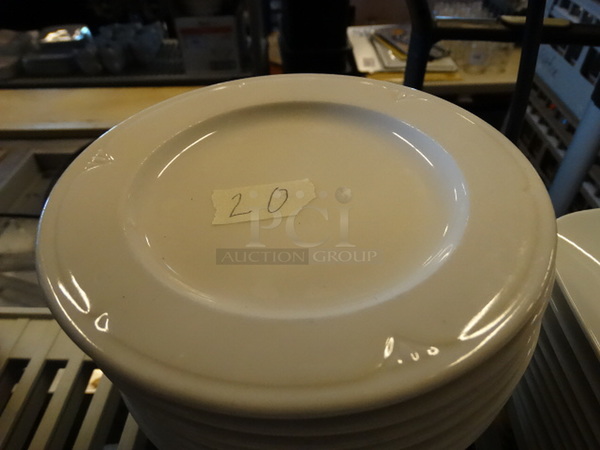 32 White Ceramic Plates. 6.5x6.5x1. 32 Times Your Bid! - Image 3 of 3