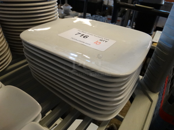10 White Ceramic Plates. 8x6.5x1. 10 Times Your Bid! - Image 2 of 3