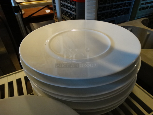 16 White Ceramic Plates. 12x12x1. 16 Times Your Bid! - Image 2 of 3