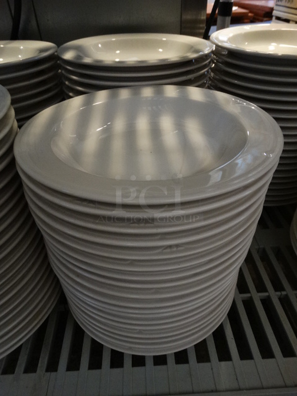 40 White Ceramic Pasta Plates. 9x9x1.5. 40 Times Your Bid!