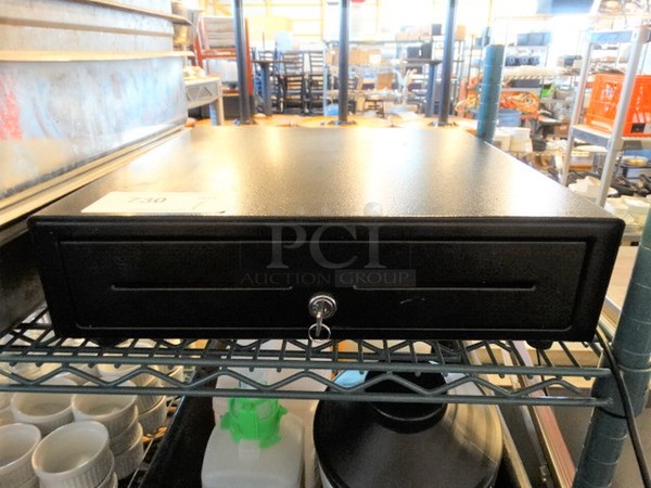 Black Metal Cash Drawer. 16x16x4 - Image 1 of 4