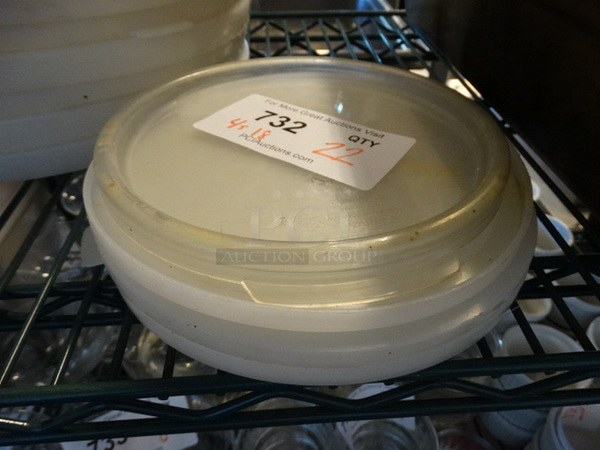 22 Poly Round Lids. 8x8x1, 12x12x1. 22 Times Your Bid! - Image 2 of 3