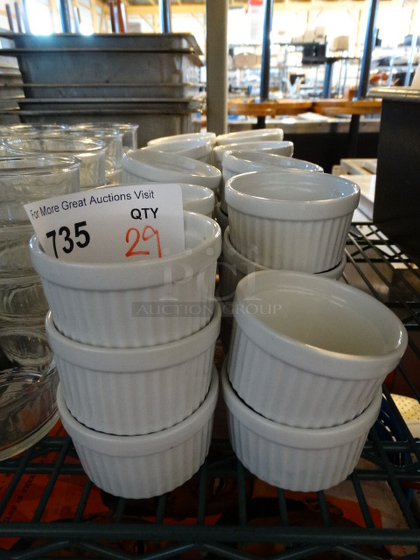 29 White Ceramic Ramekins. 3.5x3.5x2. 29 Times Your Bid! - Image 1 of 2