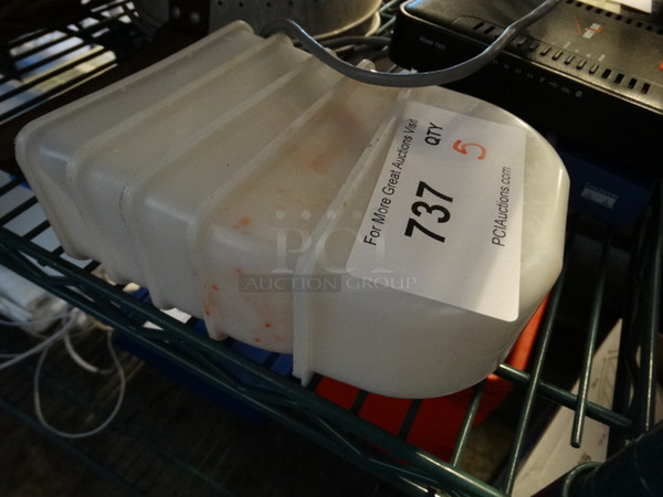 5 White Poly Drop Ins. 5.5x2.5x3. 5 Times Your Bid! - Image 2 of 2