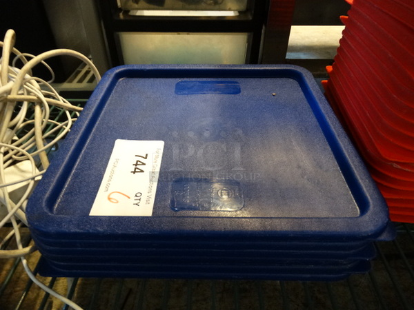 6 Blue Poly Lids. 11x11x1. 6 Times Your Bid! - Image 1 of 2