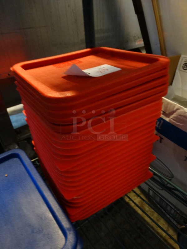 23 Red Poly Lids. 9x9x1. 23 Times Your Bid! - Image 2 of 2