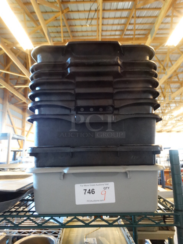 9 Poly Bus Bins. 21x17x7. 9 Times Your Bid!