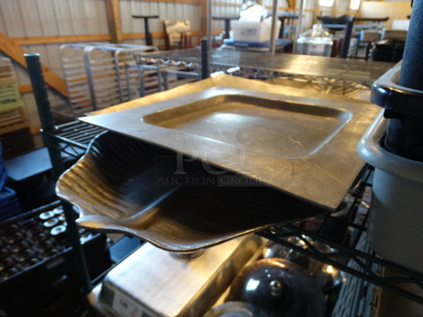 3 Various Metal Trays. Includes 16x16x1. 3 Times Your Bid!
