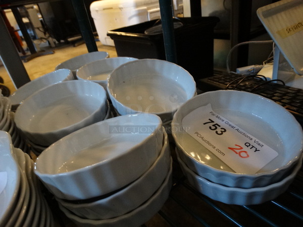 20 White Ceramic Bowls. 5x5x1. 20 Times Your Bid! - Image 2 of 2