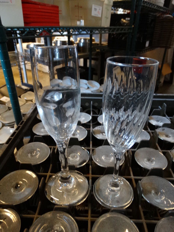 32 Champagne Glasses in Dish Caddy. Includes 2x2x8. 32 Times Your Bid! - Image 1 of 3