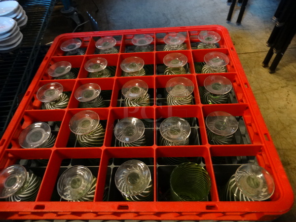 25 Footed Glasses in Dish Caddy. Includes 2.5x2.5x8. 25 Times Your Bid! - Image 3 of 3
