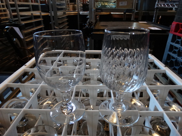 25 Various Wine Glasses in Dish Caddy. 3x3x6. 25 Times Your Bid! - Image 1 of 2