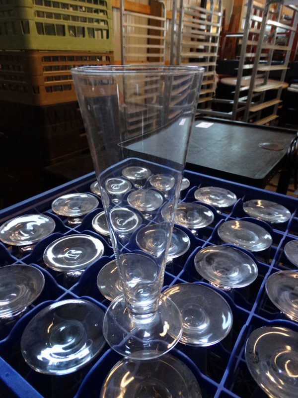25 Footed Glasses in Dish Caddy. 3x3x9. 25 Times Your Bid! - Image 2 of 2