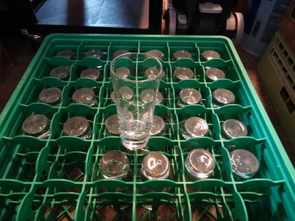 36 Beverage Glasses in Dish Caddy. 2.5x2.5x6. 36 Times Your Bid! - Image 2 of 3