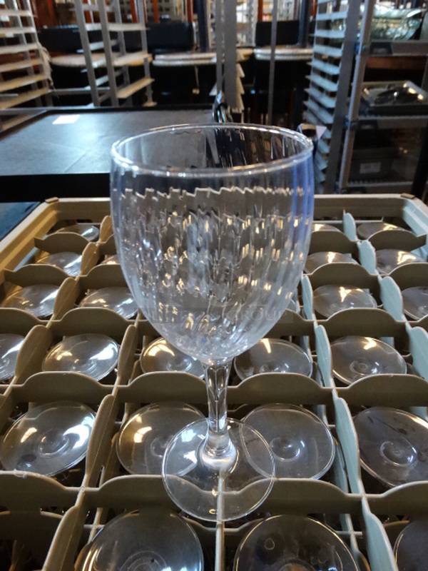 36 Wine Glasses in Dish Caddy. 3x3x6.5. 36 Times Your Bid!
