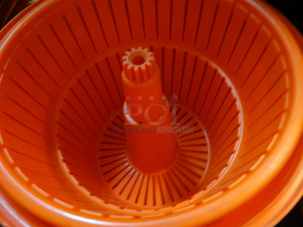 Orange Poly Lettuce Salad Spinner. No Lid. 16x16x14 - Image 3 of 3