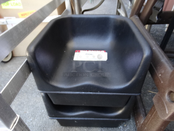 2 Black Poly Booster Seats. 11x11x8. 2 Times Your Bid! - Image 1 of 2
