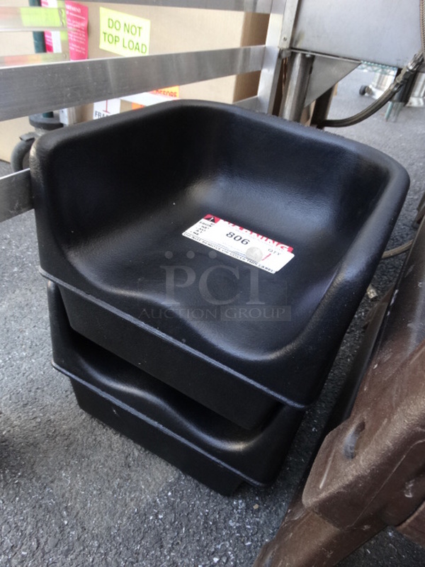 2 Black Poly Booster Seats. 11x11x8. 2 Times Your Bid! - Image 2 of 2