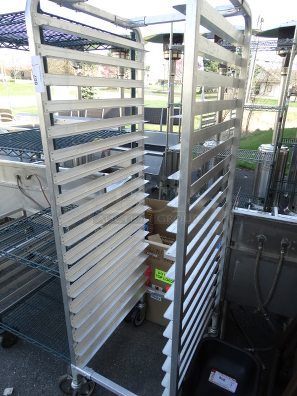Metal Commercial Pan Transport Rack on Commercial Casters. 20.5x26x69 - Image 2 of 3