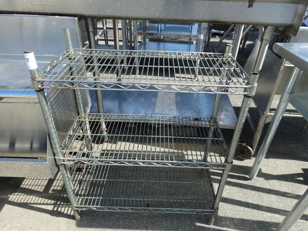 Chrome Finish 3 Tier Shelving Unit. 30x14x34