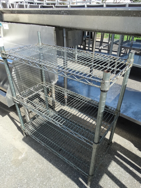 Chrome Finish 3 Tier Shelving Unit. 30x14x34 - Image 2 of 3