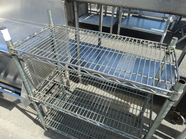 Chrome Finish 3 Tier Shelving Unit. 30x14x34 - Image 3 of 3