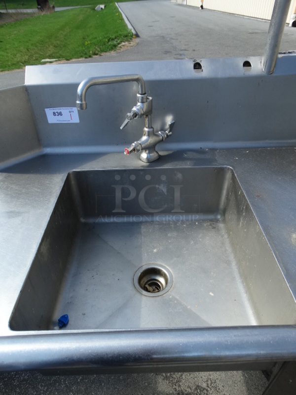 Stainless Steel Commercial L Shaped Right Side Dirty Side Dishwasher Table. 96x74x88 - Image 3 of 8