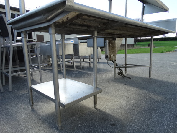 Stainless Steel Commercial L Shaped Right Side Dirty Side Dishwasher Table. 96x74x88 - Image 8 of 8