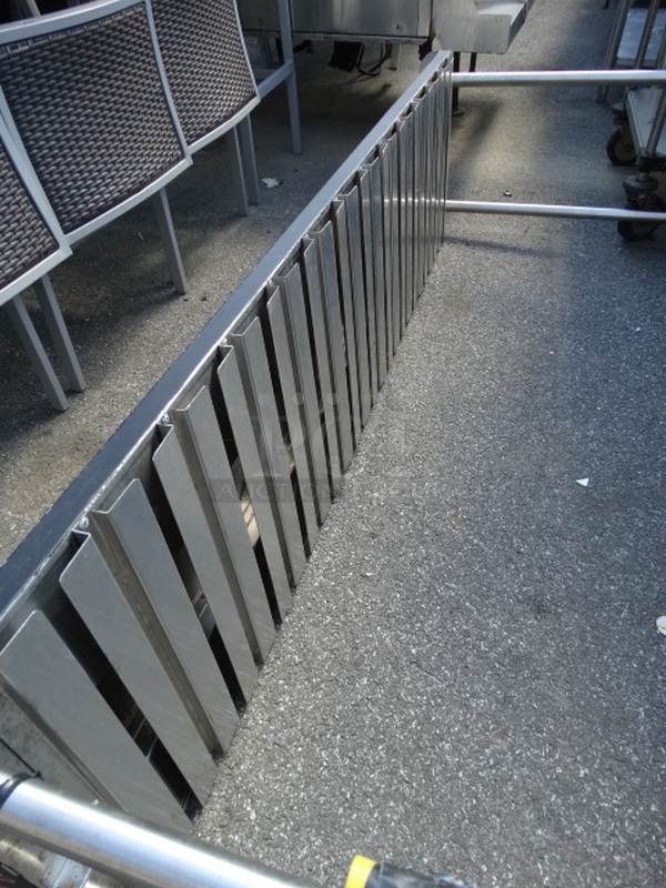 Stainless Steel Table w/ Underside Glass Rack. 72x19x34 - Image 2 of 4