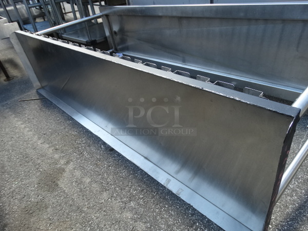 Stainless Steel Table w/ Underside Glass Rack. 72x19x34 - Image 3 of 4