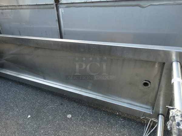 Stainless Steel Table w/ Underside Glass Rack. 72x19x34 - Image 4 of 4