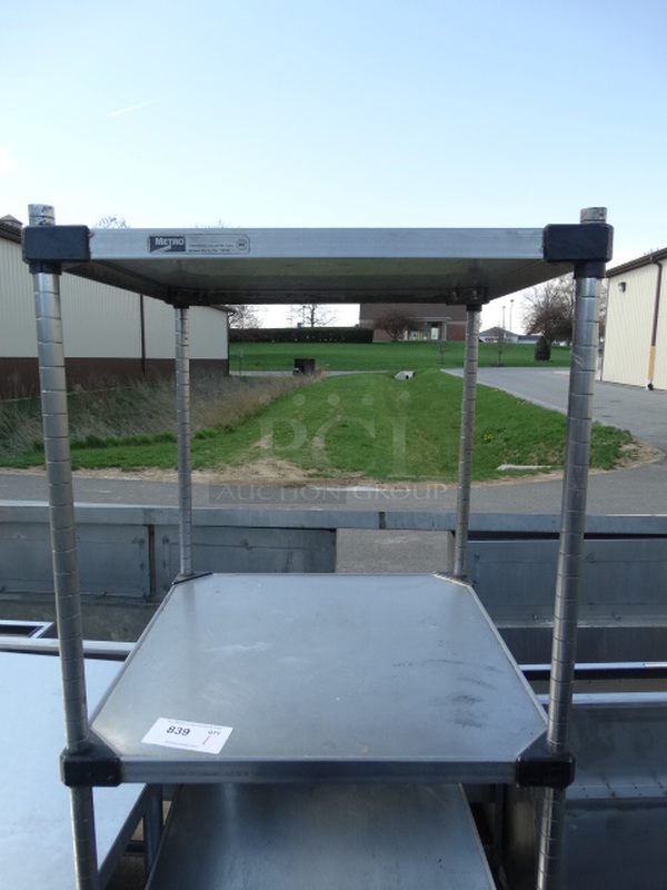 Metal 4 Tier Metro Shelving Unit on Commercial Casters. 24x24x68. BUYER MUST DISMANTLE. PCI CANNOT DISMANTLE FOR SHIPPING. PLEASE CONSIDER FREIGHT CHARGES.  - Image 2 of 4