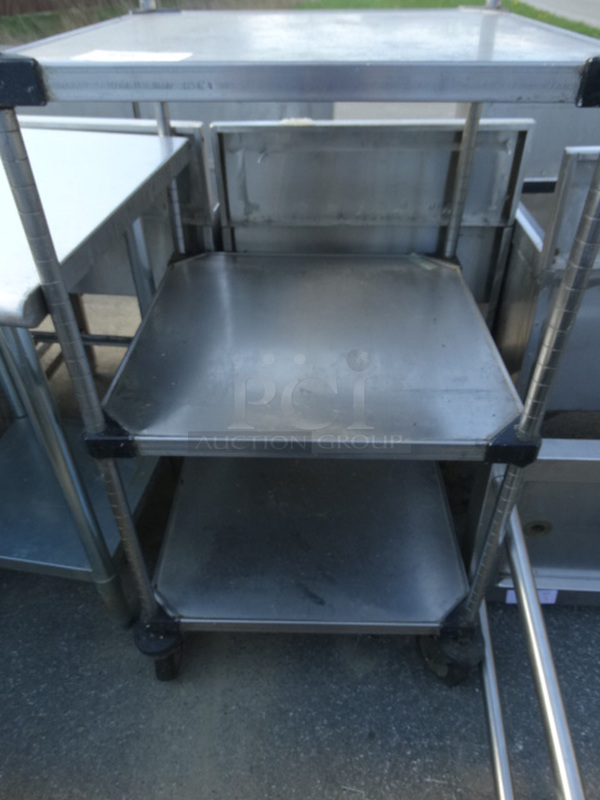 Metal 4 Tier Metro Shelving Unit on Commercial Casters. 24x24x68. BUYER MUST DISMANTLE. PCI CANNOT DISMANTLE FOR SHIPPING. PLEASE CONSIDER FREIGHT CHARGES.  - Image 3 of 4