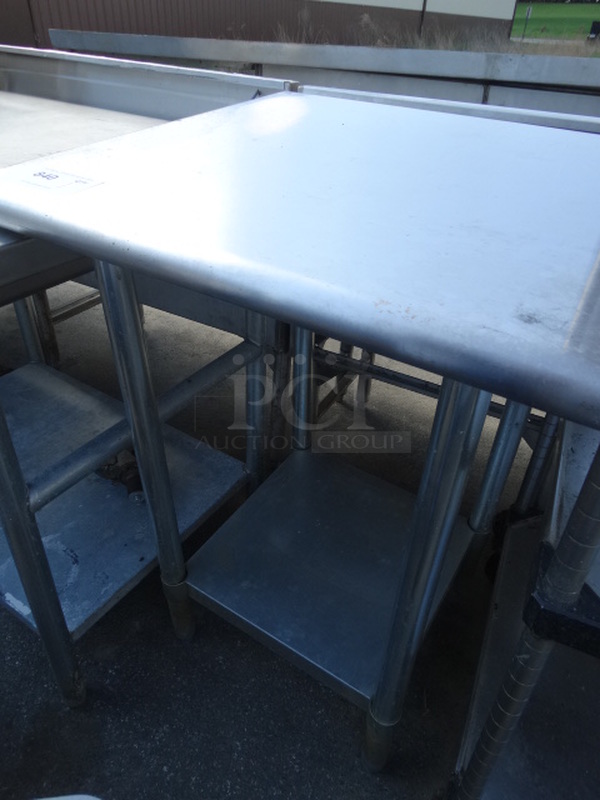 Stainless Steel Commercial Table w/ Metal Undershelf. 24x24x35 - Image 3 of 4