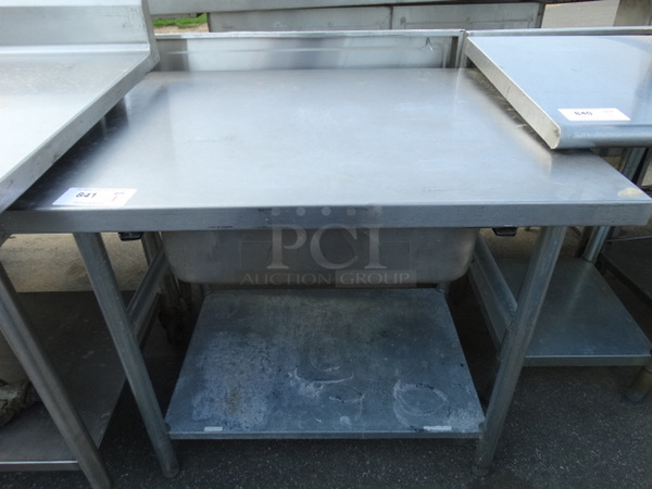 Stainless Steel Commercial Table w/ Metal Undershelf. 36x30x33